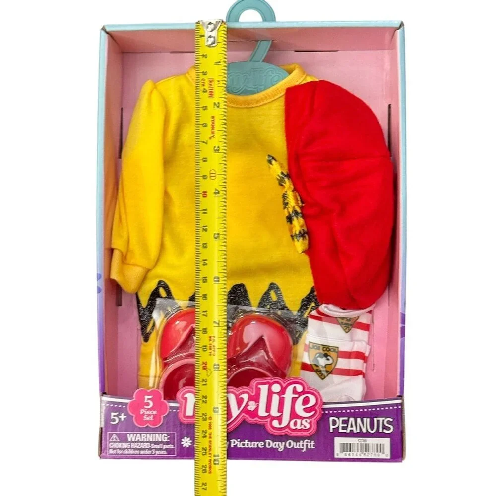 My‎ Life As Peanuts Snoopy Picture Day 5-Piece Outfit For 18" Dolls Dress NEW - Picture 10 of 12